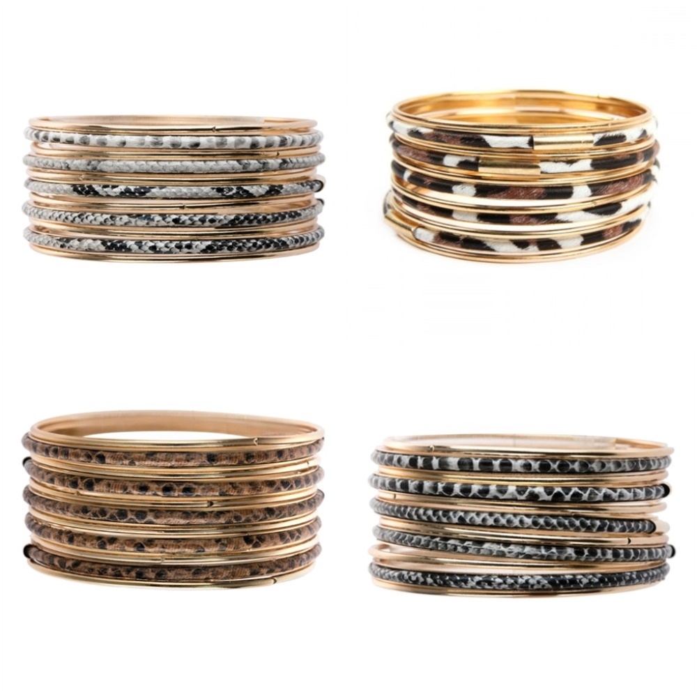 LEOPARD BANGLE BRACELET SET - Picture 7 of 7
